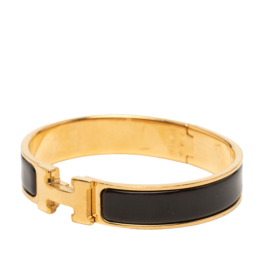 Pre-Loved Hermes Narrow Enamel Clic H Bracelet PM - Picture 2 of 6